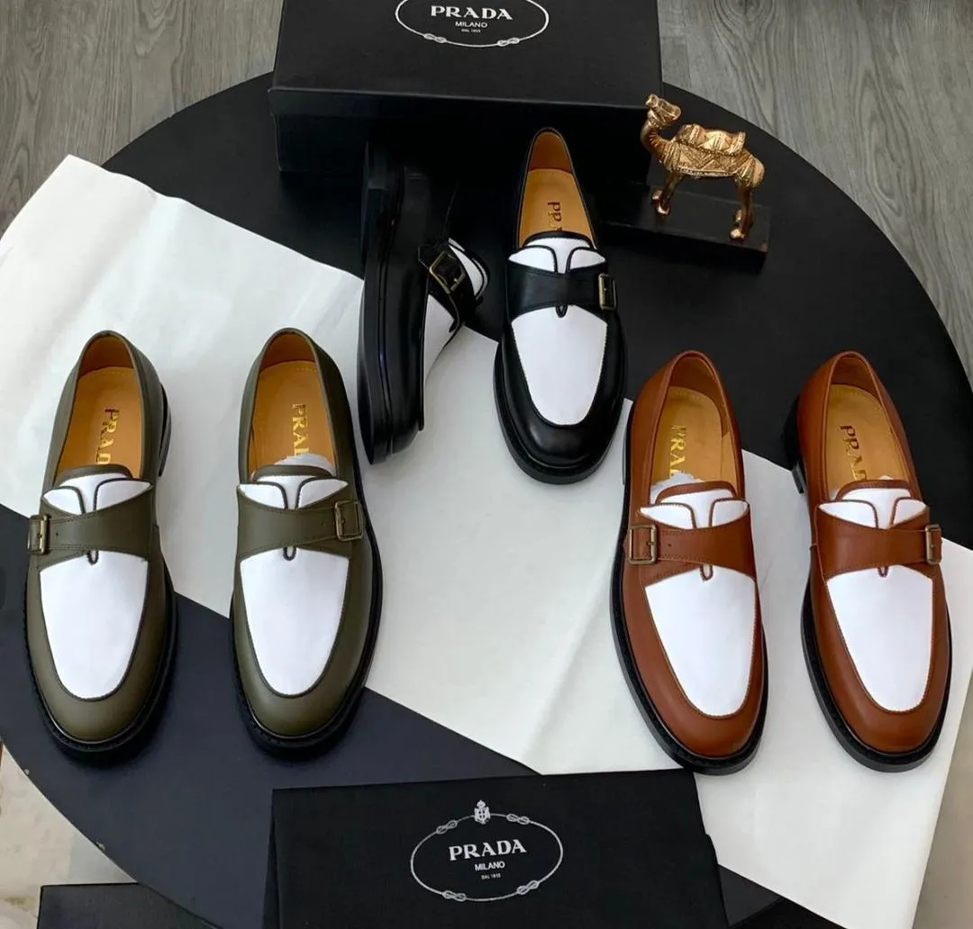 PRADA BUCKLED LOAFERS  THREE COLOURS